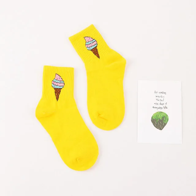 70% Cotton Patterned Design Flame Bomb Baseball Harajuku Cool Fashion Socks Hip Hop Socks for Men Women Unisex 36-44