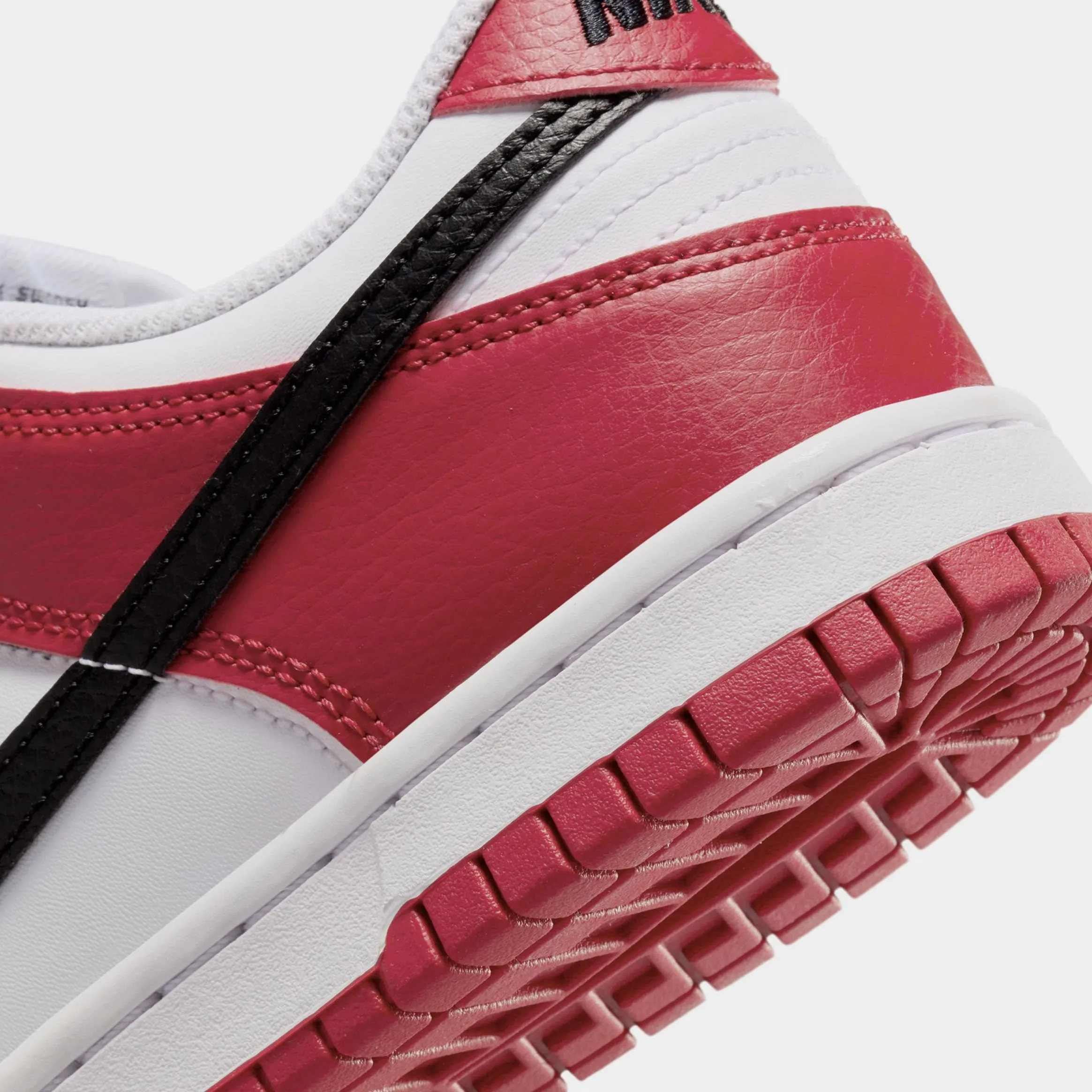 Dunk Low Black Toe Grade School Lifestyle Shoes (Black/Gym Red/White)