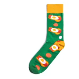 Food Socks Toast & Egg | Green