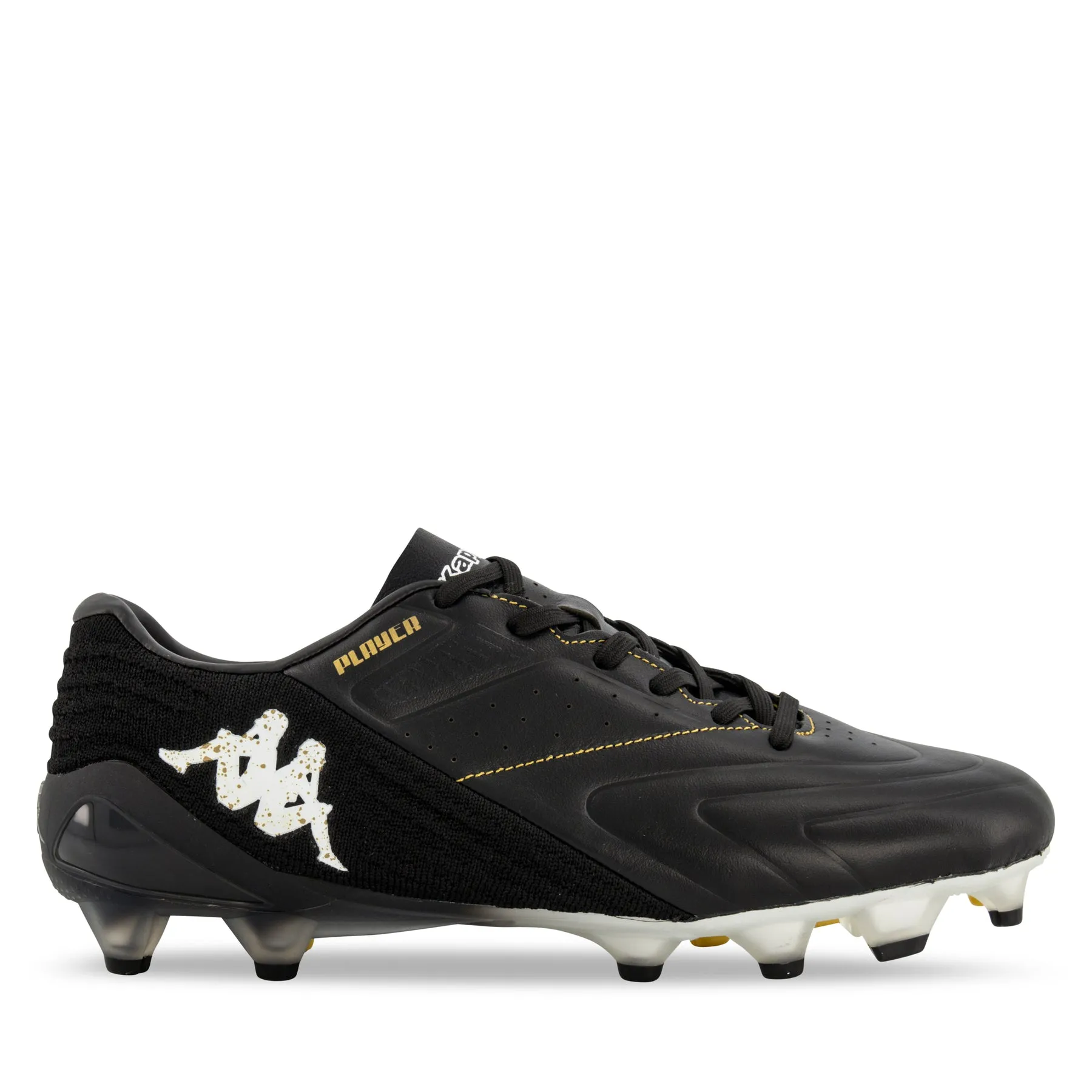 Kappa Player Pro FG Boots- Black/White/Gold