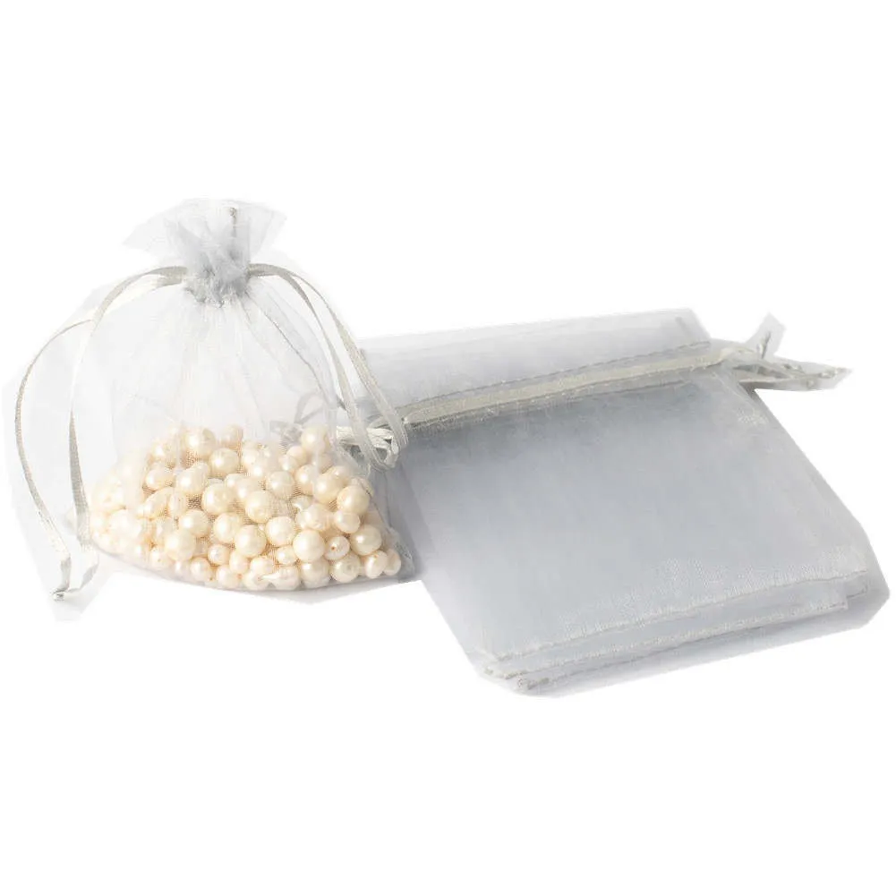 Organza Bags 5x7, Favor Bags or Gift Bags, Drawstring Jewelry Pouch