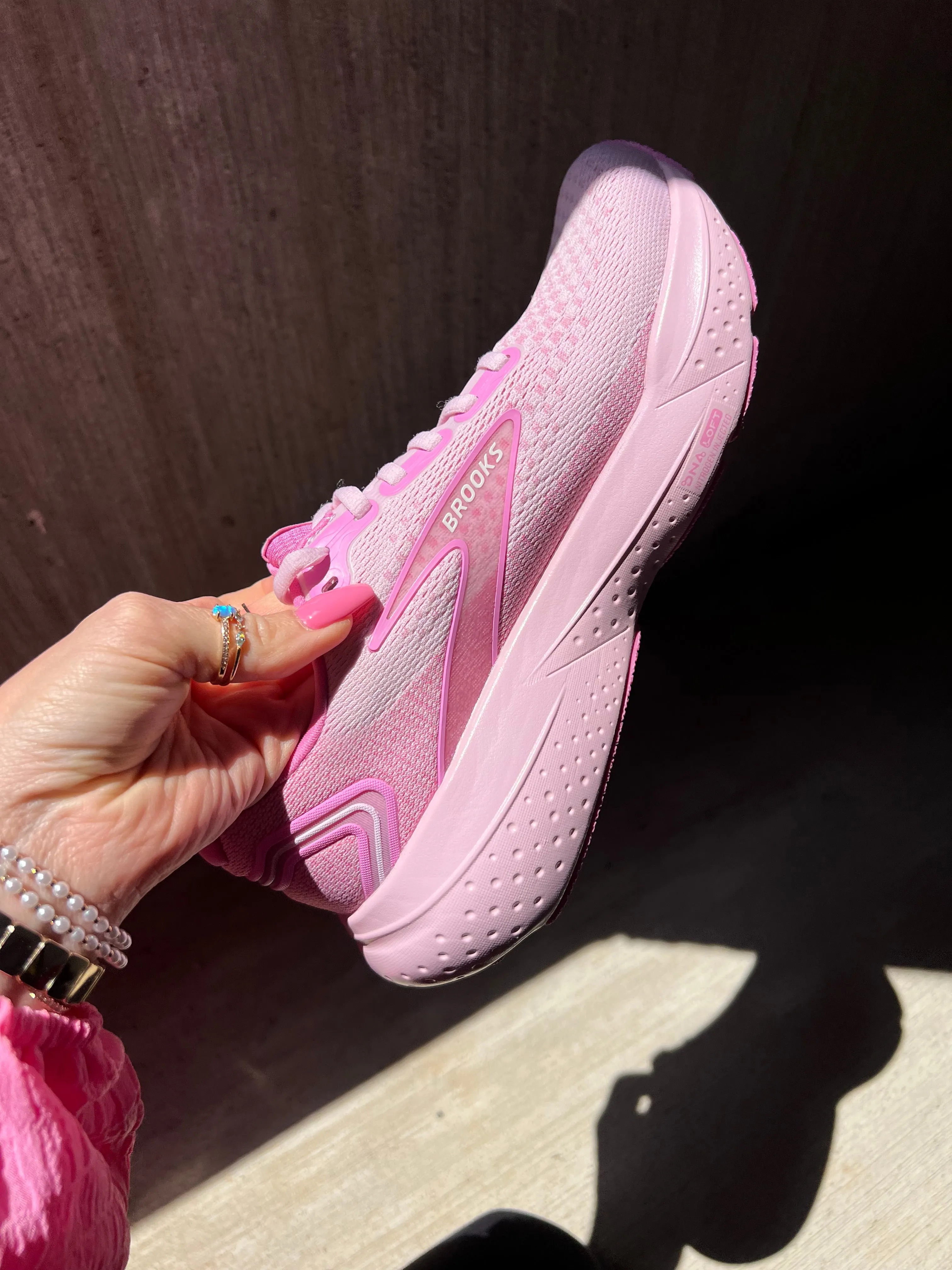 Pink Swarovski Womens Brooks