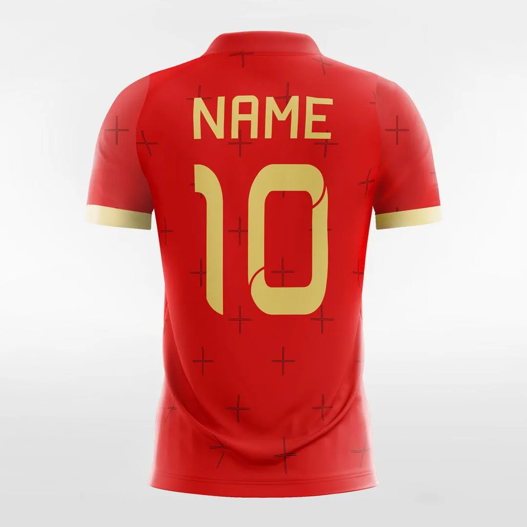 Retro Red Graphic - Women Custom Soccer Jerseys Design Online