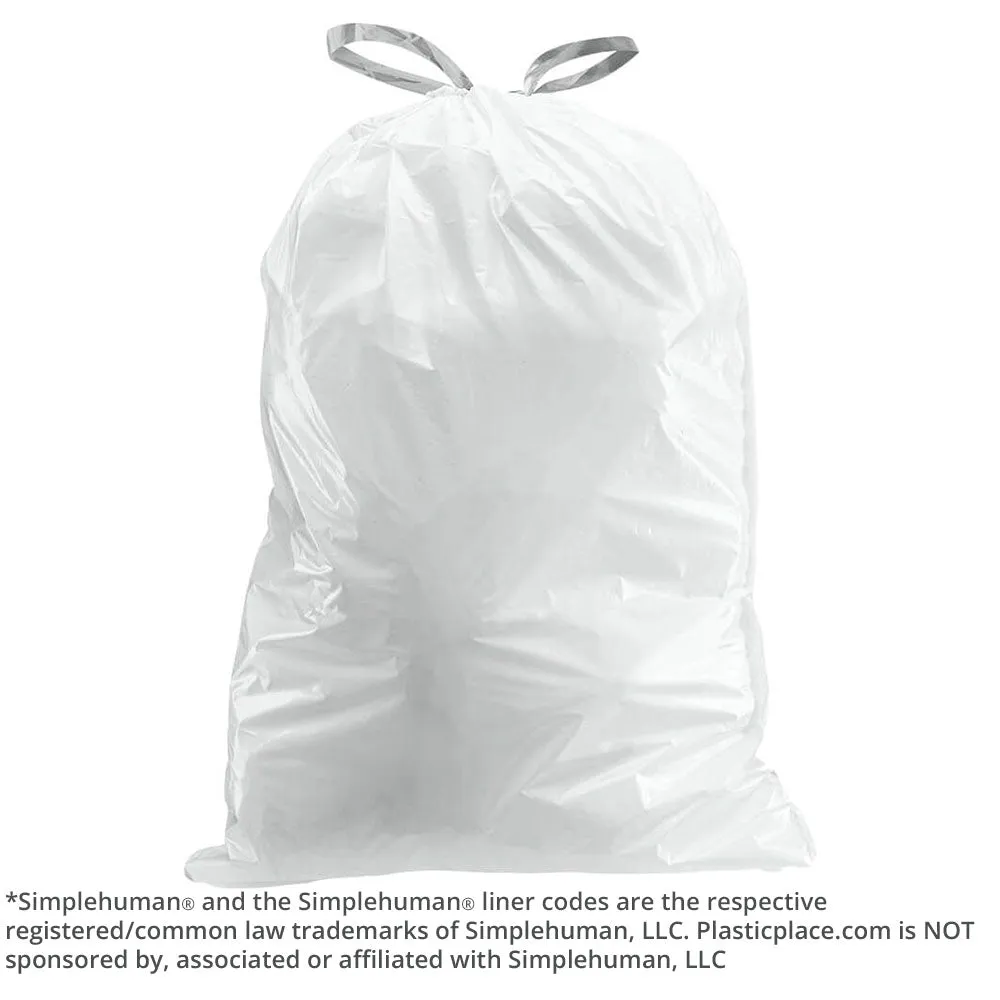 Simplehuman®* Compatible Trash Bags - Code L - 4.8 Gallon - 100/Case