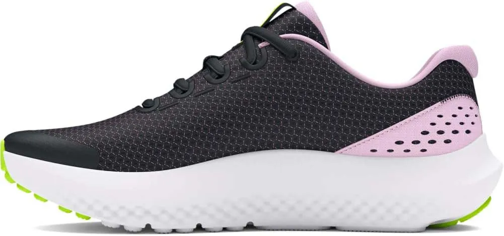 UA Girls Surge 4 in Black by Under Armour