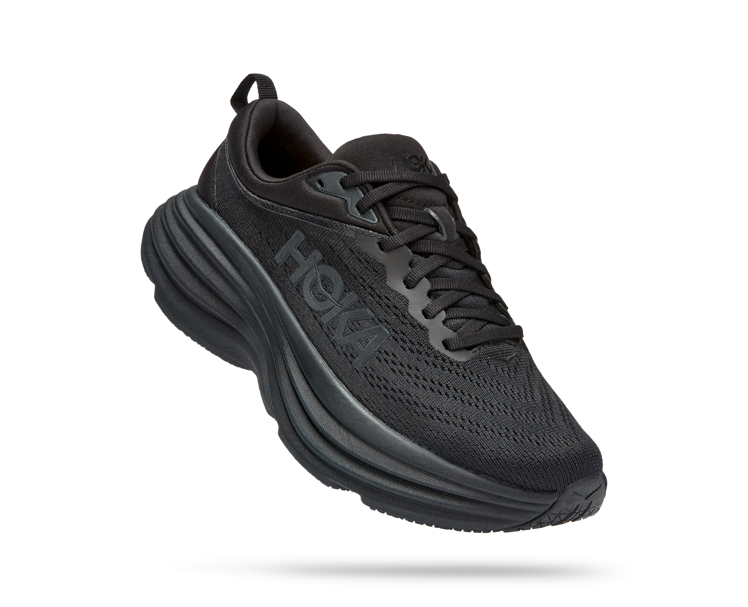 Women's Hoka Bondi 8 Color: Black / Black  (WIDE WIDTH)