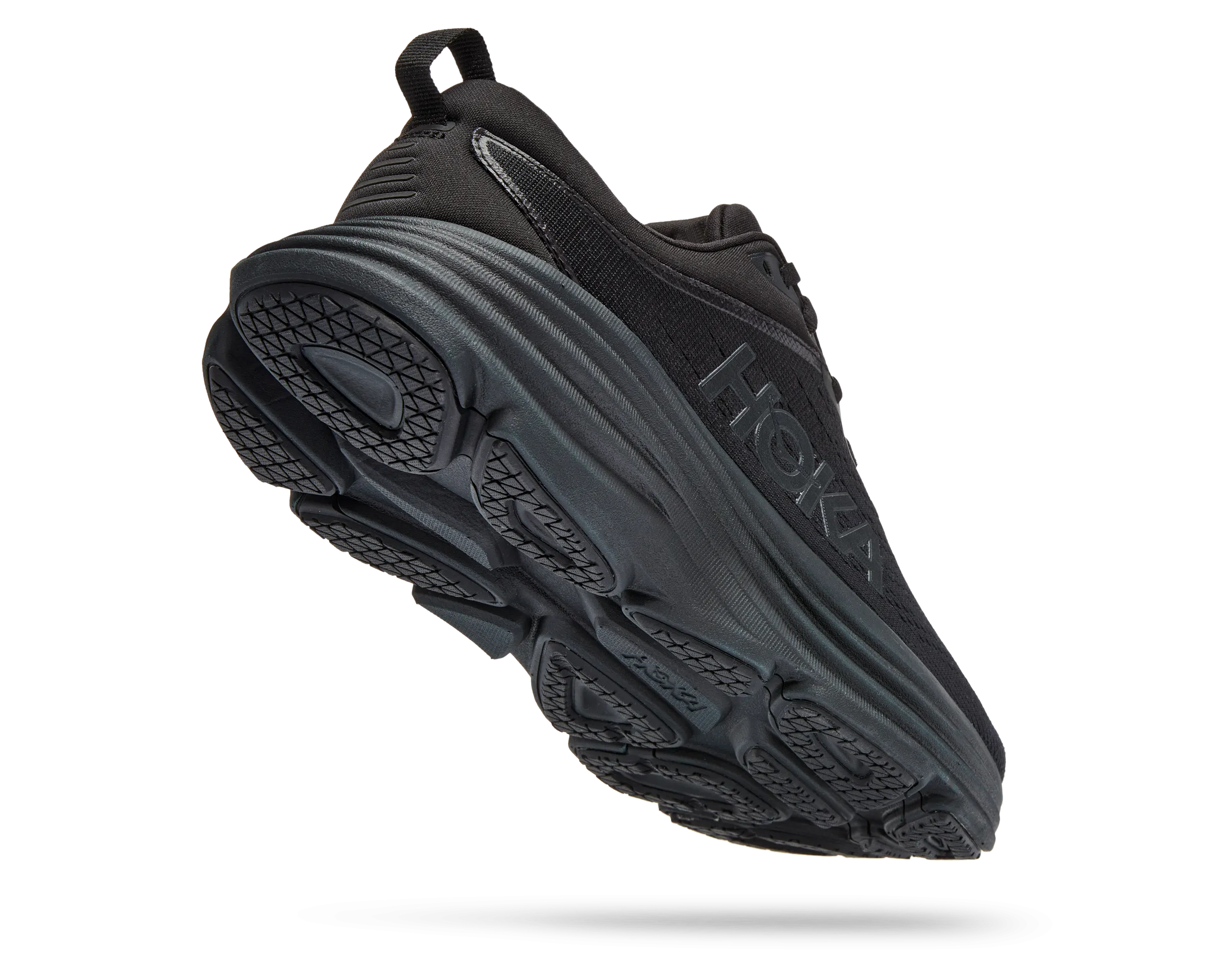 Women's Hoka Bondi 8 Color: Black / Black  (WIDE WIDTH)