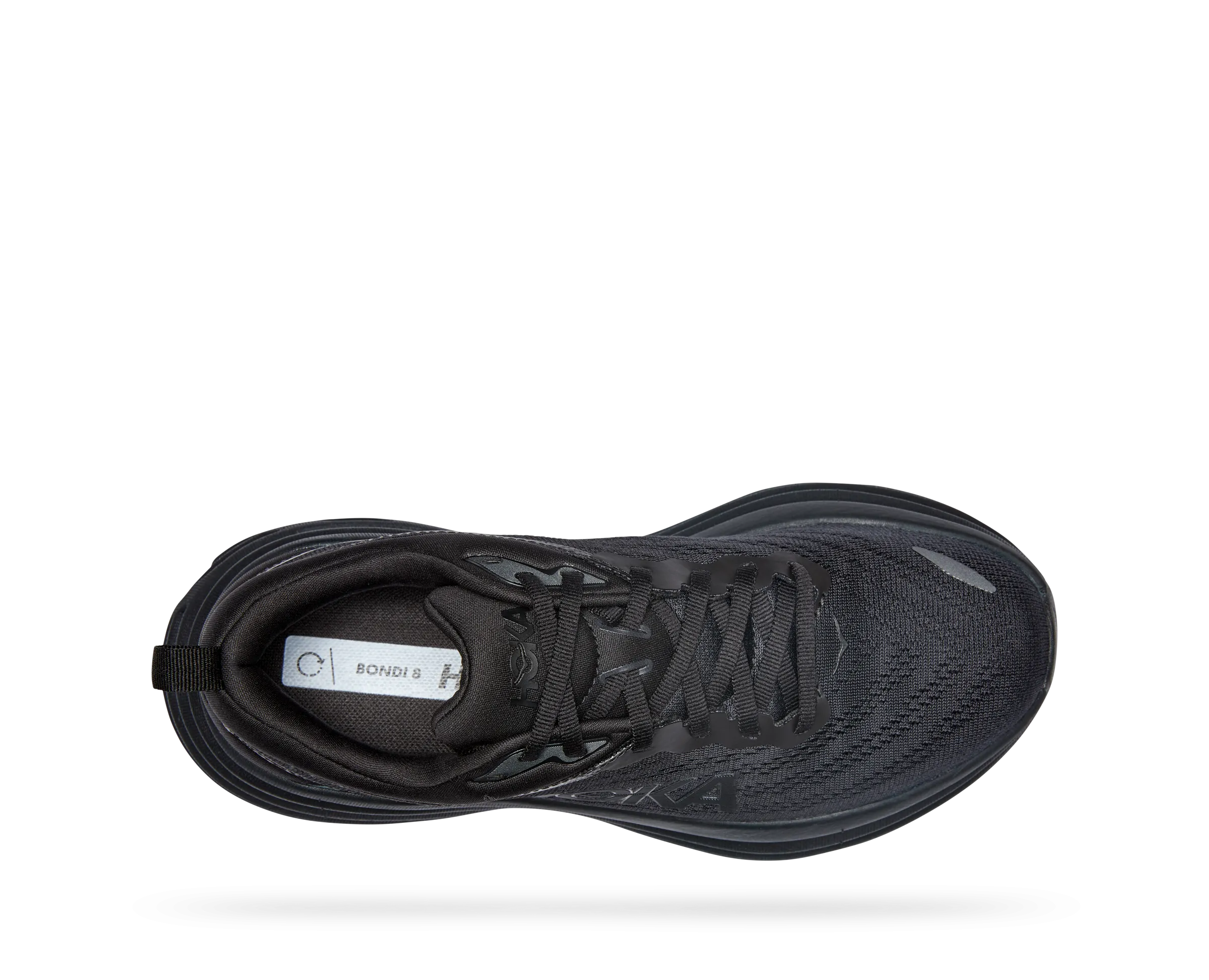 Women's Hoka Bondi 8 Color: Black / Black  (WIDE WIDTH)